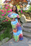 Carolyne Multi Color Off The Shoulder Bodycon Dress - A' LA' POSH Clothing
