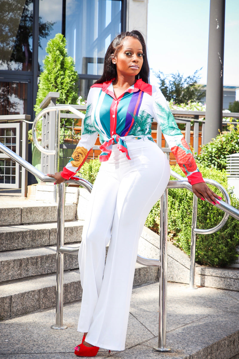 Classy Posh White Stretch High Waist Pants – A' La' Posh