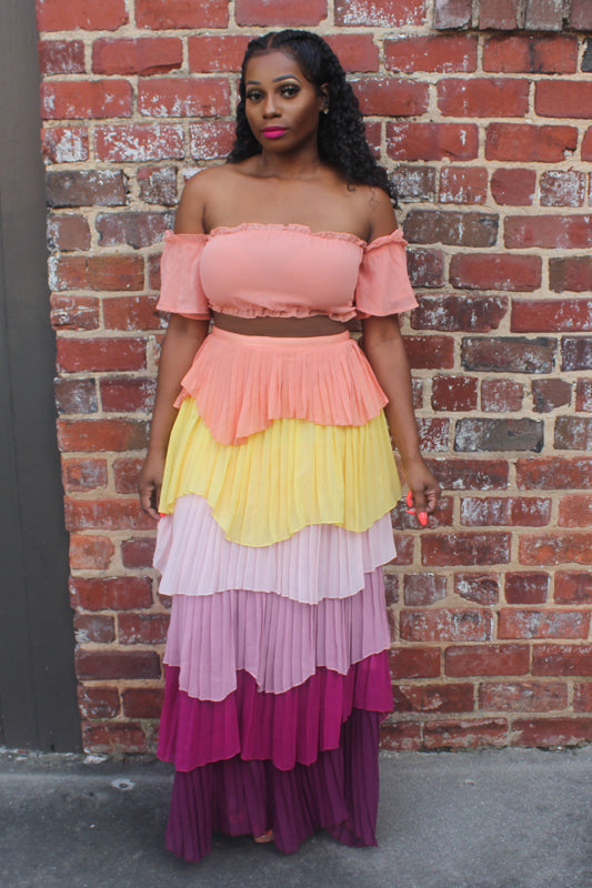 Flamingo 2 Piece Skirt Set - A' LA' POSH Clothing
