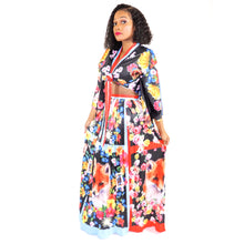 China Garden Red Blue Multi Color Skirt 2 Piece Skirt Set - A' LA' POSH Clothing
