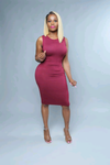 Kim K Neon Pink Stripe Transparent Bodycon Dress
