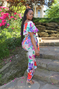 Caroline Multi Color Off The Shoulder Bodycon Silhouette Dress - A' LA' POSH Clothing