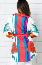 Lilyanna White Multi Color Floral Button Down Stretch Top Curvy Posh Plus - A' LA' POSH Clothing