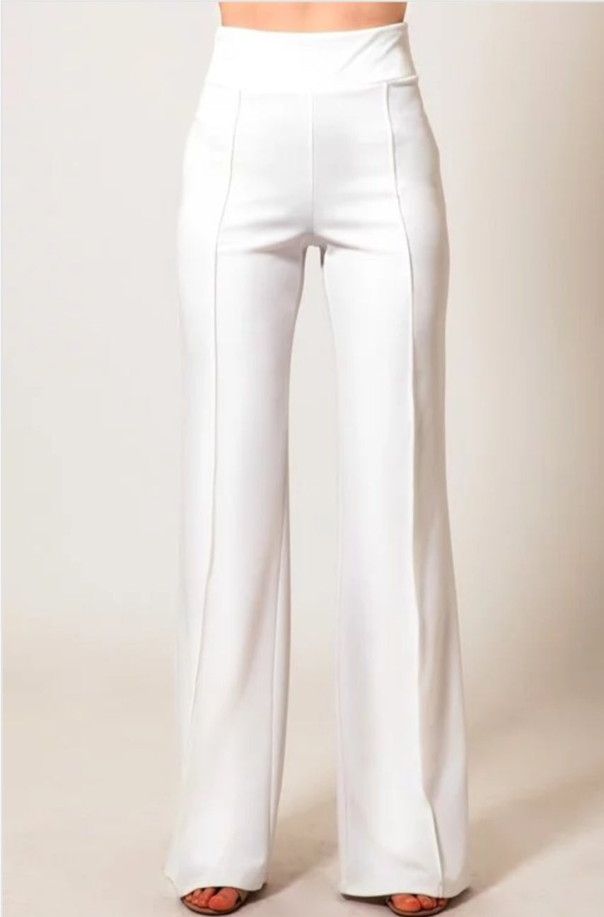 Classy Posh White Stretch High Waist Pants A' La' Posh Clothing Classy Posh White Stretch High Waist Pants A' La' Posh Clothing