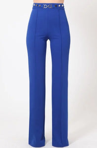 Saracha Royal Blue High Waist Pants - A' LA' POSH Clothing