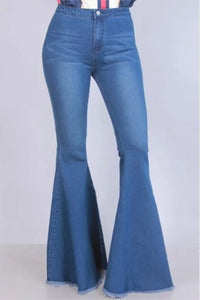 Tiffany Dark Denim Bottom Jeans - A' LA' POSH Clothing