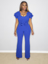 Chasity Royal Blue Stretch Fit Jumpsuit - A' LA' POSH Clothing