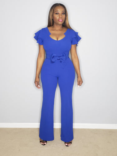 Chasity Royal Blue Stretch Fit Jumpsuit - A' LA' POSH Clothing