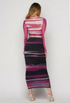 Khloe Black Purple Transparent 2 Piece Bodycon Skirt Set - A' LA' POSH Clothing