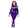 Nia Purple Multi Color Sequin Front Velvet 2 Piece Set - A' LA' POSH Clothing