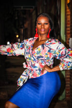 Michelet' White Multi-Color Floral Wrap Top - A' LA' POSH Clothing