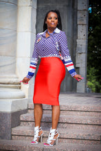 So Posh Cherry Elastic Silhouette Bandage Skirt - A' LA' POSH Clothing