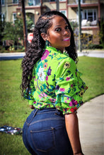 Malaysia Lime Green Multi Color Floral Print Top - A' LA' POSH Clothing
