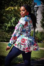 Blossom White Multi Color Floral Print Button Down Long Sleeve Top - A' LA' POSH Clothing