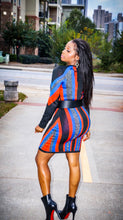 Wonder Woman Black Red Stripe Bandage Bodycon Sweater Dress - A' LA' POSH Clothing