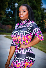 Arlicia Black Pink Multi Color Mixed Print Bodycon Dress - A' LA' POSH Clothing