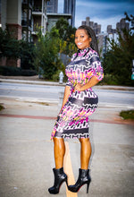 Arlicia Black Pink Multi Color Mixed Print Bodycon Dress - A' LA' POSH Clothing