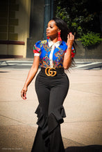 Ruffle Black High Waist Palazzo Bell Bottoms - A' LA' POSH Clothing