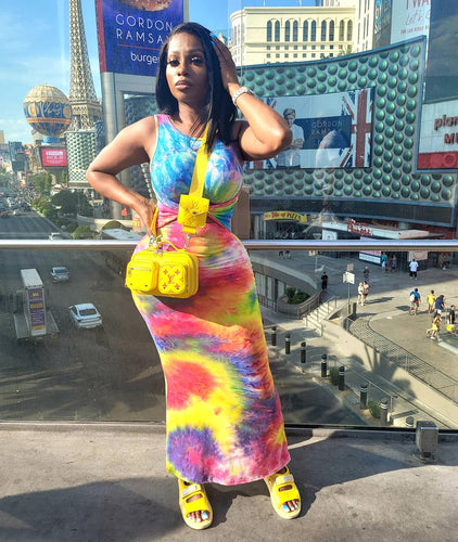 Rainbow Tie-Dye Dress