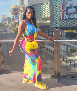 Rainbow Tie-Dye Dress