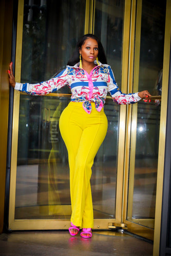 Classy Posh Mustard Stretch High Waist Pants - A' LA' POSH Clothing