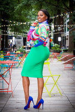 So Posh Kelly Green Elastic Silhouette Bandage Skirt - A' LA' POSH Clothing