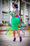 So Posh Kelly Green Elastic Silhouette Bandage Skirt - A' LA' POSH Clothing