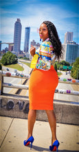 So Posh Tangerine Elastic Silhouette Bandage Skirt - A' LA' POSH Clothing