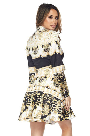 Goddess Black Gold 2 Piece Skirt Set - A' LA' POSH Clothing