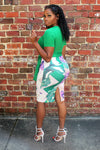 Indya Green Multi Color Bodycon Dress - A' LA' POSH Clothing