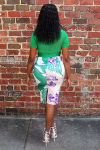 Indya Green Multi Color Bodycon Dress - A' LA' POSH Clothing